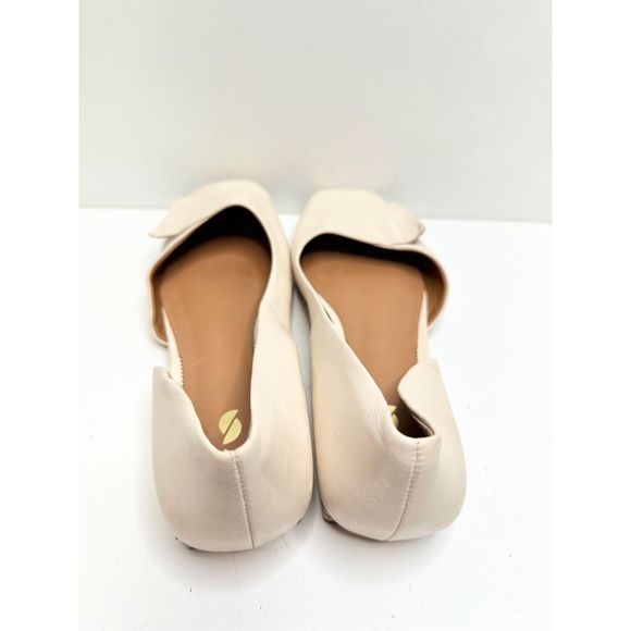 Franco Sarto Shoes Womens Size 11 Cream Leather Slip On Square toe Tracy Flats - Picture 6 of 11